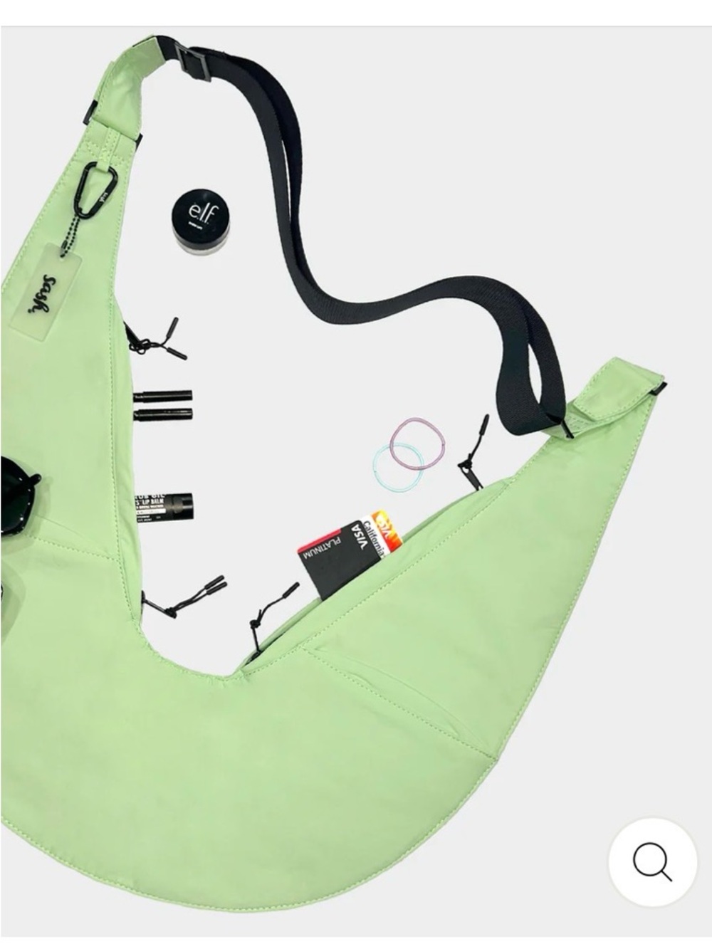 Sash Bag Pistachio Nylon Green Crossbody Sling Bag NWT